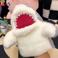 【T&S】 22cm Cute Little Shark Hand Puppet Gloves Plush Toys Animal Hand Puppet Shark Arm Open Mouth G