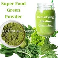 Superfood Green Powder Greens Powder with Kale, Celery, Avocado, Alfalfa, Cucumber, Sage, Broccoli, Wheatgrass Powder