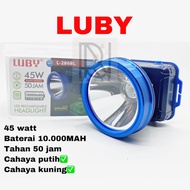 SENTER KEPALA LUBY 45 WATT L-2868 BATERAI 10000 MAH TAHAN 50 JAM WATERPROOF