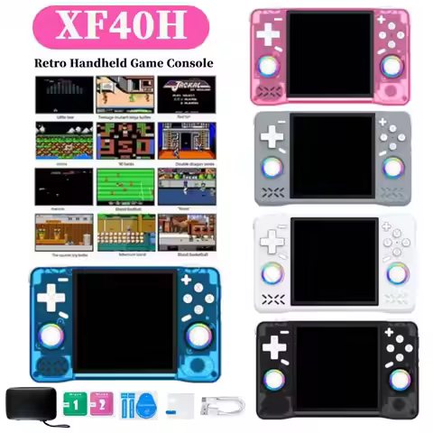 XF40H Handheld Game Console Open Source Linux System 4.0inch IPS Screen 30+Emulators Pocket Video Pl