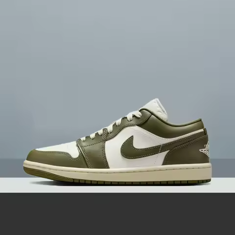 Nike Air Jordan 1 Low Unisex Basketball Shoes Stylish and versatile Slip-resistant and durable White