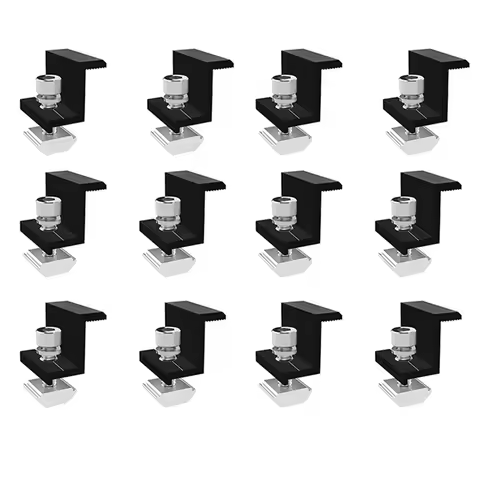 A20F-12 Pack Solar Module Holder End Clamp, End Clamp For Mounting Solar Panel, Side Clamp For PV So
