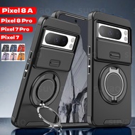 For Google Pixel 8 7 A Pro 8A 8Pro 7Pro Phone Case Armor Ring Stand Holder Bumper Magnetic Pixel8 Pi