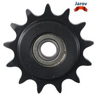 JAROV Convex Idler Gear, 13 Tooth C45 Carbon Steel Chain Idler Sprocket, Black Oxide  10mm Bore 1/2"
