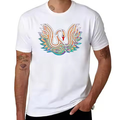 Celtic Knot Swan T-Shirt Cool Feeling Summer Tee Shirt