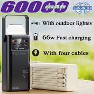 [Free Gift]60000mah 66W powerbank fast charging power bank portable charger with LED light built in 