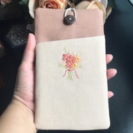 Phone sleeve,phone case,phone pouch,hand-embroidered phone sleeve