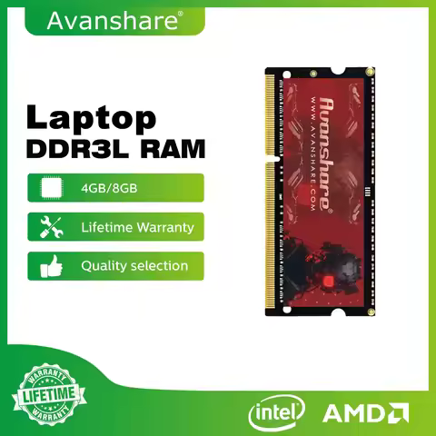 Avanshare Laptop Memory Ram DDR4 DDR3 DDR3L 16GB 8GB 4GB 3200MHz 2666Mhz 1600Mhz SO-DIMM Memory Supp