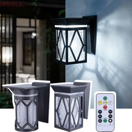 NOBLE Solar Wall Lights, IP54 Rating 3 Color Lights LED Solar Lamp, Decorative Waterproof Round/Squa