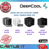 DeepCool AK620 Black / Digital Pro / White / Zero Dark Air CPU Cooler 120mm Dual Tower 260W TDP