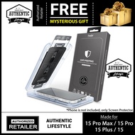 16 / 15 [ Pro Max / Pro / Plus ] Hoda Tempered Glass Screen Protector  ( Dust Free Helper Included )