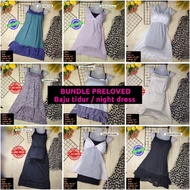 BUNDLE / PRELOVED set Baju tidur pijamas wanita comel dan night dress small size S hingga plus size XXXL