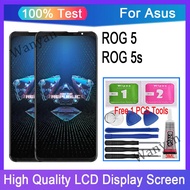 Original AMOLED Asus ROG Phone 5 5s LCD Display Touch Screen Digitizer With Frame Replacement