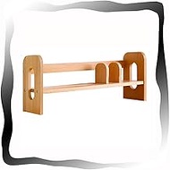 MKEING Mini Desktop Organizer Freestanding Office Storage Rack Wooden Desk Bookshelf Dorm Bookcase O
