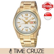 [Time Cruze] Seiko 5 SNKL58  Automatic Gold Tone Stainless Steel White Dial Men Watch SNKL58K SNKL58K1