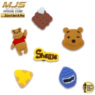 MJS 1 Set 6 Pcs Kids Jibbitz Crocs / Crocs Button / Crocs Charm Button / Jibbitz Shoes Charms / Butt