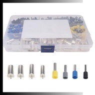 390Pcs AWG (2 4 6 8 10 12 14 16) Wire Ferrules Kits Crimp Terminal Connector Sleeves Crimping Tool u