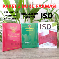 PAKET 3 BUKU FARMASI DASAR FARMAKOPE INDONESIA EDISI 3 FORMULARIUM NASIONAL FORNAS ISO OBAT FARMAKOP