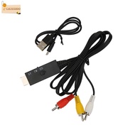 CAUSIXBDO AV to HD Multimedia Interface Cable, RCA CVBS AV to HD 1080P/720P 60Hz 3.3ft 3RCA to HD Mu