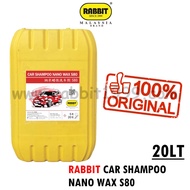 RABBIT CAR SHAMPOO NANO WAX S80 - 20Lt - Car Shampoo Nano Wax CSB 20kg / Ultimate Nano Wash Car Wash