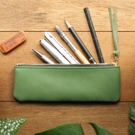 【客製刻字】走氣質路線 真皮筆袋/鉛筆盒 (英文刻印)