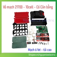 Makita 21700 10 cell M21 circuit case with balance, battery indicator led, adapter charger and 10 ce