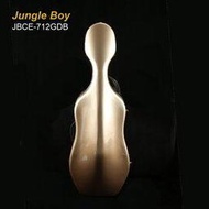 亞洲樂器 大提琴盒 Jungle Boy JBCE-712GDB 4/4／複合碳纖盒／金色(大格紋)、重量3.5kg