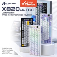 ATTACK SHARK X820Ultra Three-Mode Sealed 75% Mechanical Keyboard 4000mAh Hotswap ATTACK SHARK X820Ul