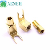 AENEH Banana to Spade Adapte Banana Socket Durable Spade Adapter Adapter Plugs Y Type Speaker Cable 