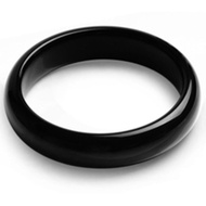 [sqsw] Genuine Natural Obsidian Black Jade Bangle Bracelet Men Women Real Certified Jades Stone Fine