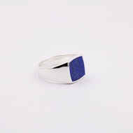 Pure Sterling Silver Lapis Lazuli Signet Rings For Men