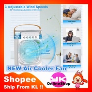 ( Ship Out Selangor ) USB Portable AirCooler Aircond Desk Light Purifier Humidifier Air Cooling Fan Mini Air