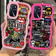 MERAH Z-64 Rock Band Red Black Pink Case Casing for OPPO A54 A54S A55S A16S A16 A55 5G