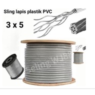 5mm Galvanized Wire Rope PVC coating 6 x 12 FC/PVC 3 x 5