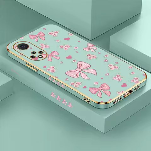 Shockproof TPU Phone Case For Huawei Nova Y70 Plus 9 3i 4e 5T 5i 7i 8i 7 6 SE Cute Bow Knots Flower 