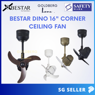 Bestar Dino 16" Corner Ceiling Fan DC Motor | Goldberg Home