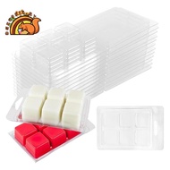 30pcs Wax Melt Container Clamshell Packaging Mold Box 6 Cavity Clear Plastic Cube Tray Wax Melt Clam