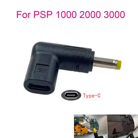 2-10pcs 5V Type-C to DC Power Charge Convert for PSP 1000 2000 3000 Mini USB C Charging Convert Adap