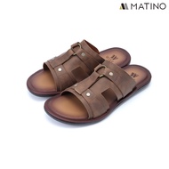 MATINO SHOES รองเท้าแตะชาย รุ่น MNS/T 2011 - BLACK/CAMEL