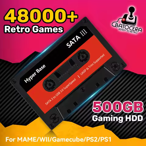 Batocera Gaming HDD Built in 48000+Games For PS1/PSP/N64/3DO/NDS/NES/NEOGEO Retro Game Console for W