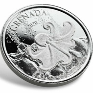 Silver octopus grenada 2020 1 oz silver coin