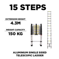 Aluminium Telescopic Ladder Heavy Duty Foldable Ladder Single Folding Extendable Pole Ladder AL-SING