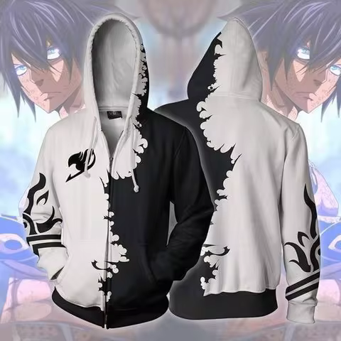 Anime Fairy Cosplay Tail Etherious Natsu Dragneel Cosplay Hoodies Sweatshirt Lucy Heartfilia Printin