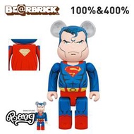 爆品 嗨購節&現貨 Bearbrick 400%100%  SUPERMAN 超人積木熊潮玩手辦