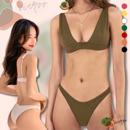 DALSON Deep-V Neck Style Two-Piece Bikini Swimwear Bikini Swimwear Women