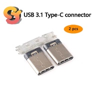 2pcs USB 3.1 Type-C Socket Stretch Male Plug 24P Seamless Plug Splint 0.8mm Socket Interface