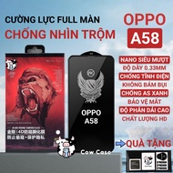 Oppo A58 4G anti-peeping full screen tempered glass | Screen protector for oppo Pancase