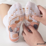 GLORIOUSMOON-Foot Massage Socks  Soft Acupuncture Reflexology Socks Long Socks with Massage Tool