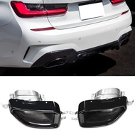 Car Exhaust Stainless Steel Square Exhaust tip Muffler Tip For BMW 3 series G20 G21 330i 320i 330e U