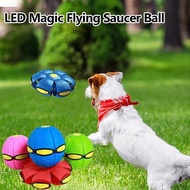 Magic Flying Saucer Ball UFO Flying Ball UFO Flat Throw Disc Ball Toy Dog Pet Training Ball Outdoor 